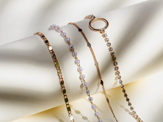 Three delicate beaded necklaces
