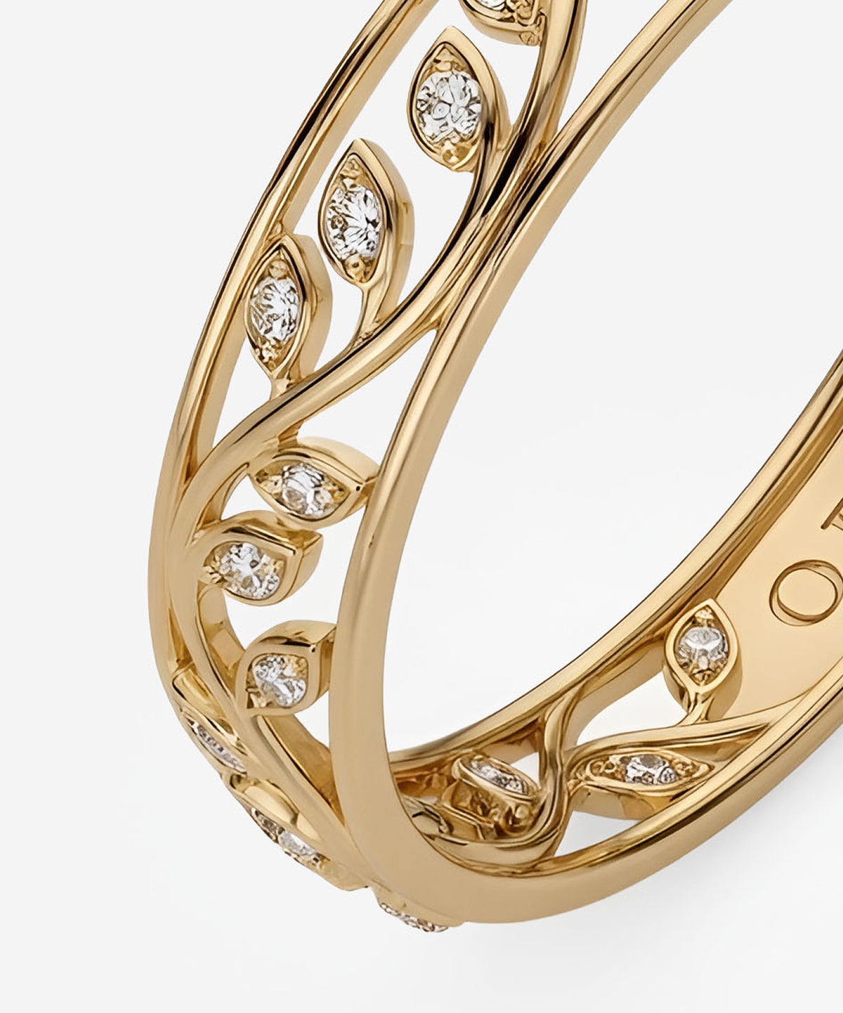 Beaded Gold Bangle