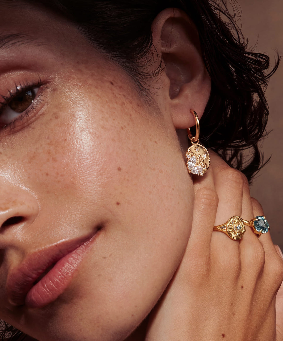 Double Charm Hoops