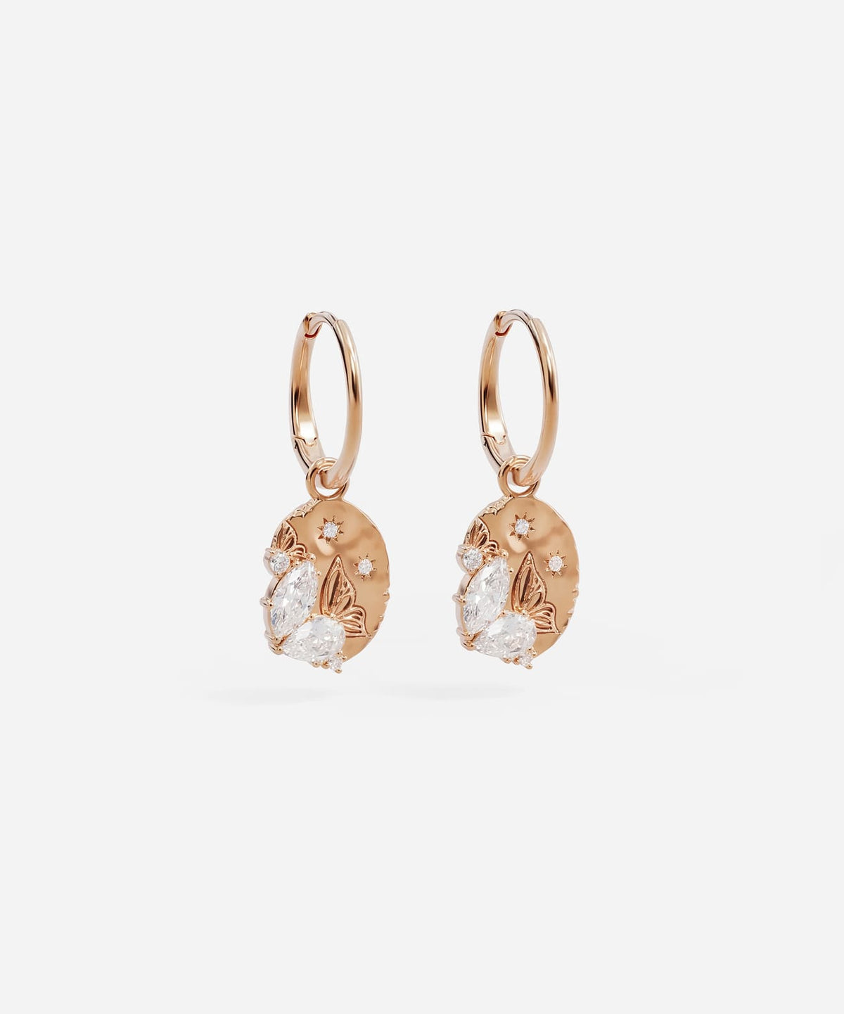 Double Charm Hoops