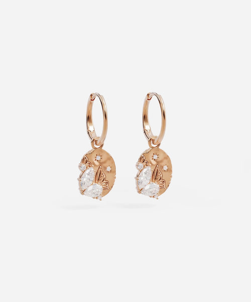 Double Charm Hoops